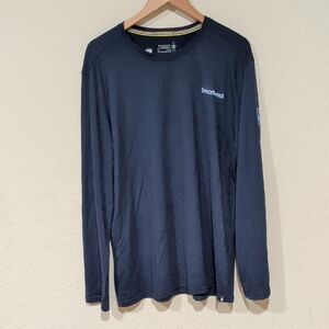 Smartwool Navy Wool Blend Graphic Long Sleeve Tshirt